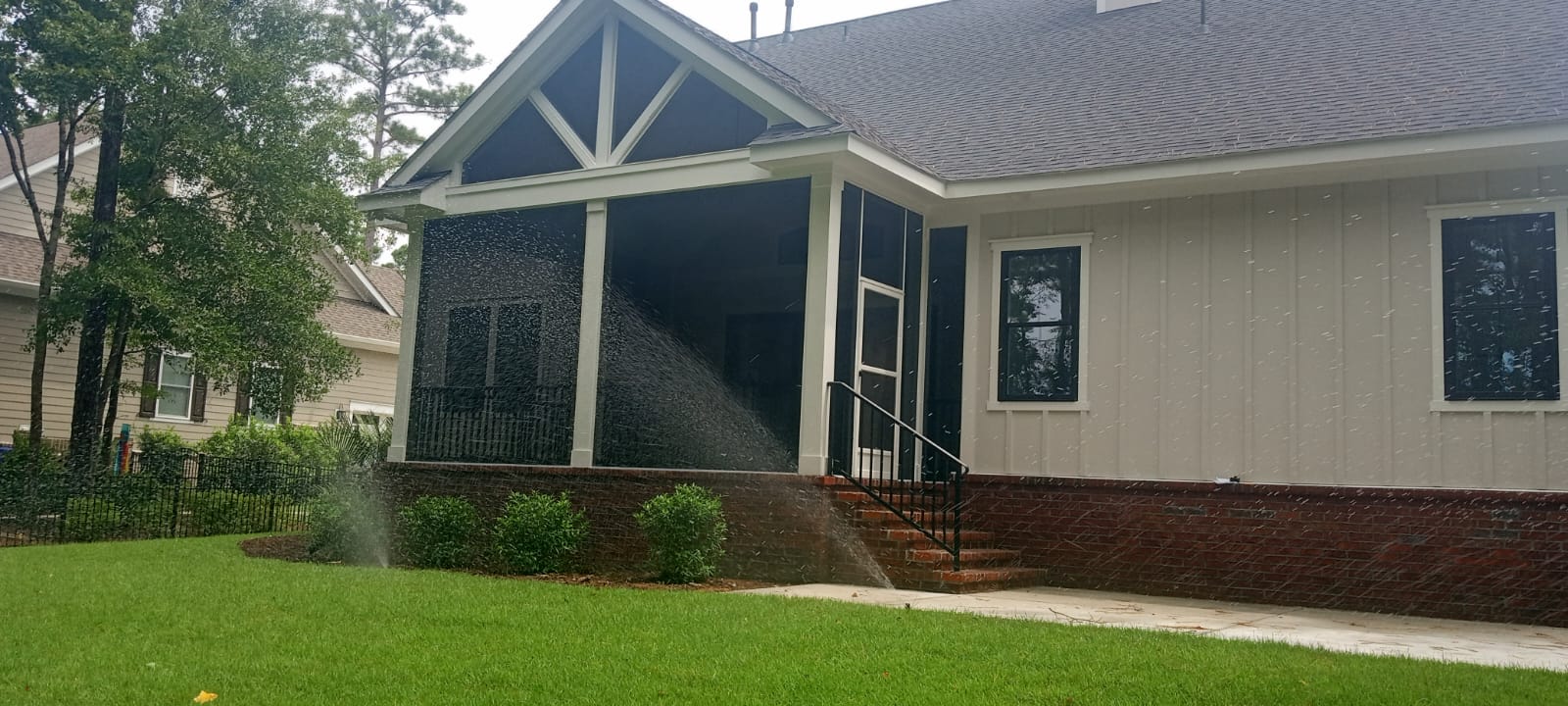 Screened Porch — Brick Foundation