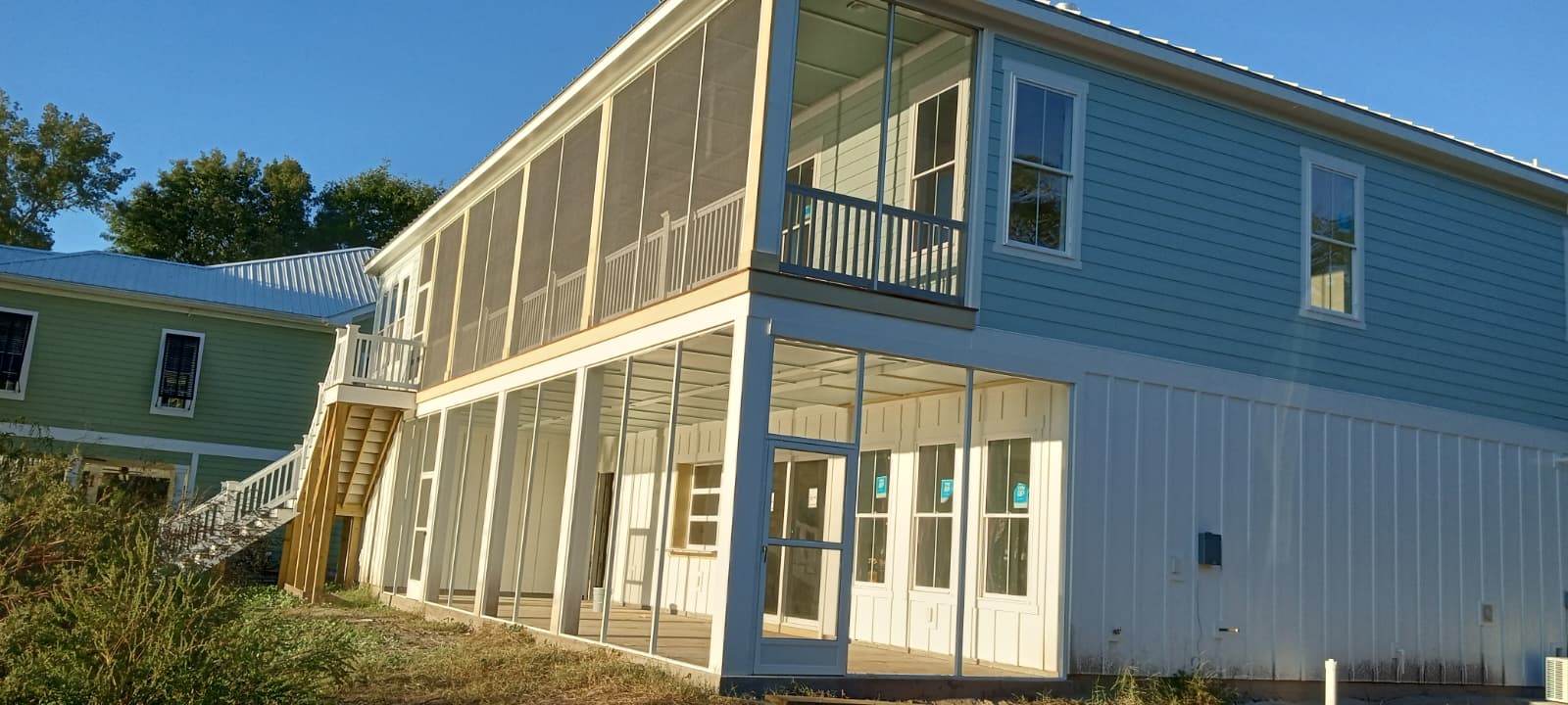 Rear Screened Porch & Staircase